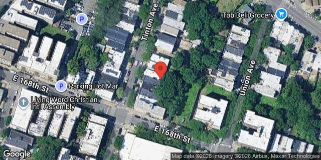 Aerial map of 1212 TINTON AVENUE, Bronx