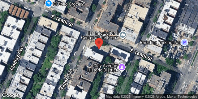 Aerial map of 350 EAST 166 STREET, Bronx