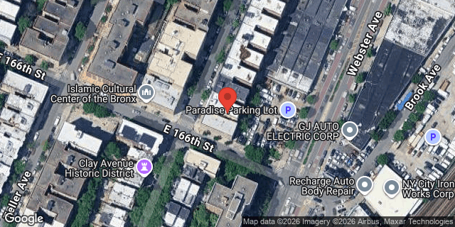 Aerial map of 1100 CLAY AVENUE, Bronx