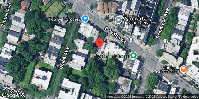 Aerial map of 812 EAST 169 STREET, Bronx