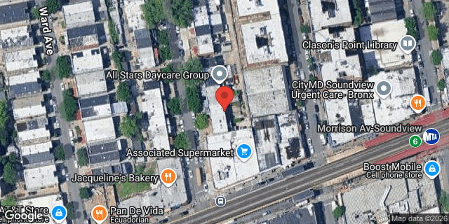Aerial map of 1214 MANOR AVENUE, Bronx