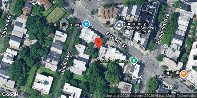 Aerial map of 810 EAST 169 STREET, Bronx
