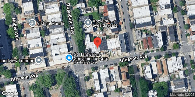 Aerial map of 1745 GLEASON AVENUE, Bronx