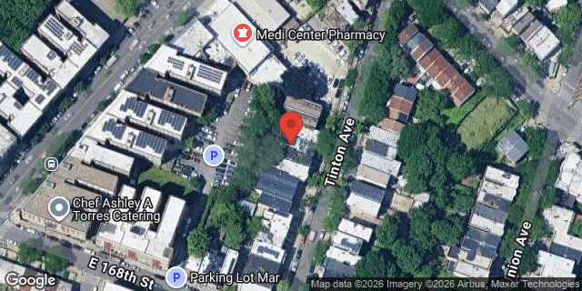 Aerial map of 1225 TINTON AVENUE, Bronx