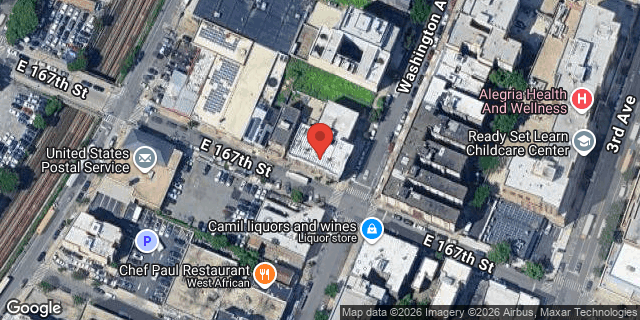 Aerial map of 465 EAST 167 STREET, Bronx