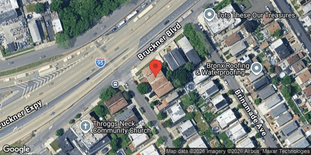 Aerial map of 1064 HUNTINGTON AVENUE, Bronx