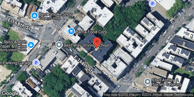 Aerial map of 615 EAST 168 STREET, Bronx