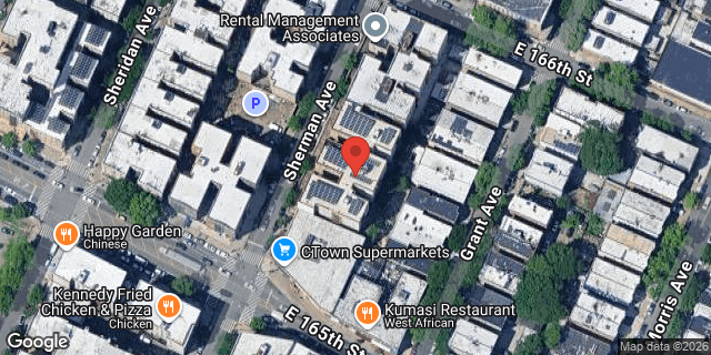 Aerial map of 1056 SHERMAN AVENUE, Bronx