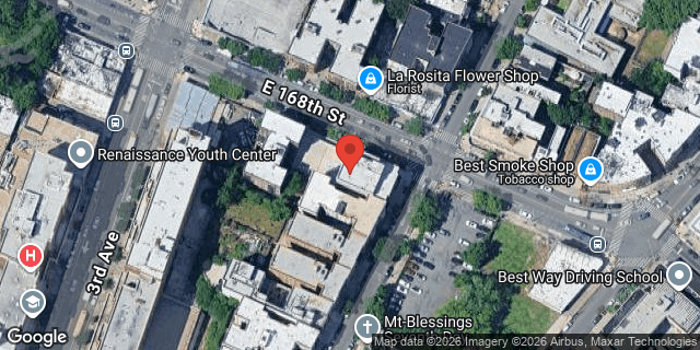 Aerial map of 1215 FULTON AVENUE, Bronx