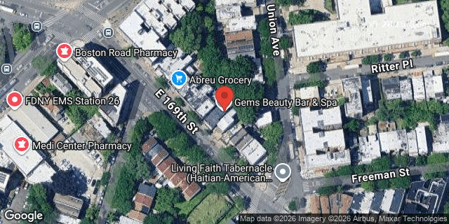 Aerial map of 783 EAST 169 STREET, Bronx