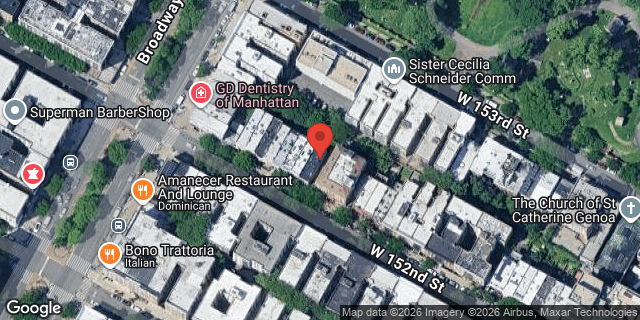 Aerial map of 545 WEST 152 STREET, Manhattan