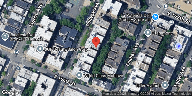 Aerial map of 1120 COLLEGE AVENUE, Bronx