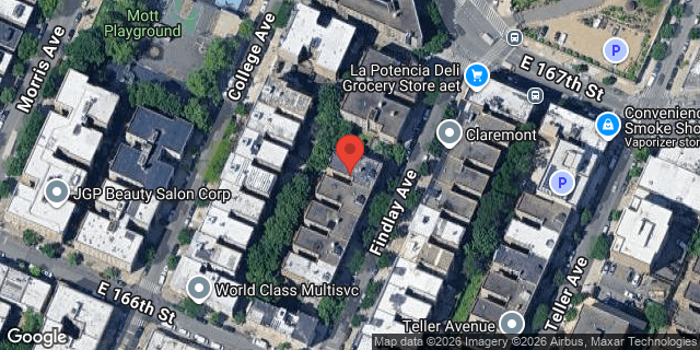 Aerial map of 1125 FINDLAY AVENUE, Bronx