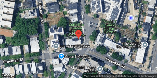 Aerial map of 1307 BRISTOW STREET, Bronx