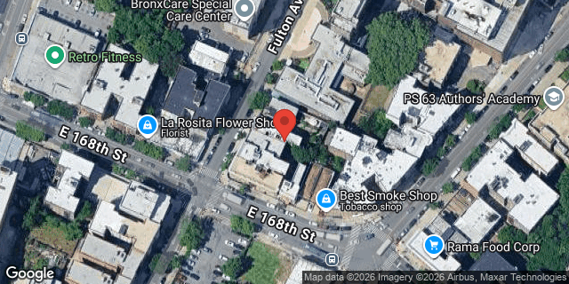 Aerial map of 1234 FULTON AVENUE, Bronx