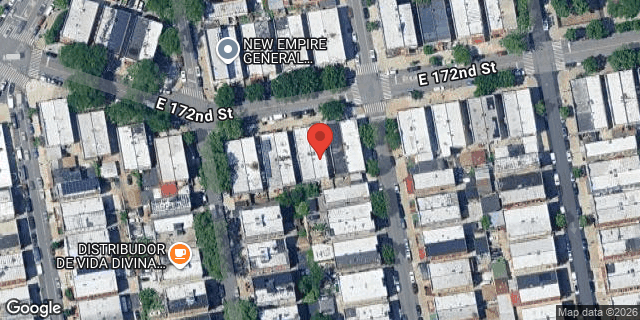 Aerial map of 1512 EAST 172 STREET, Bronx