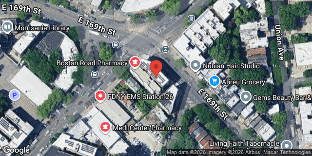 Aerial map of 750 EAST 169 STREET, Bronx