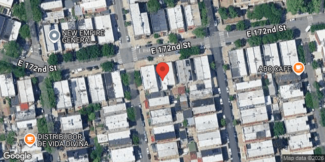 Aerial map of 1524 EAST 172 STREET, Bronx