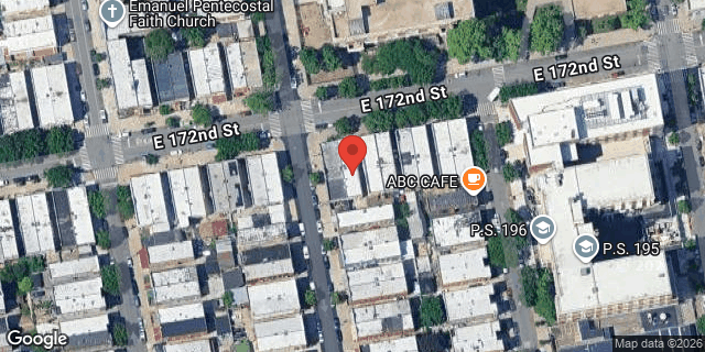 Aerial map of 1542 EAST 172 STREET, Bronx