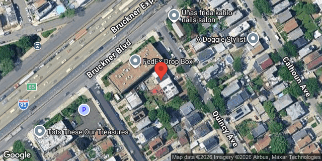 Aerial map of 1057 QUINCY AVENUE, Bronx