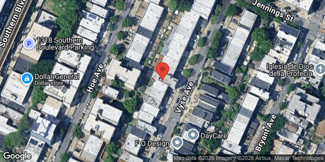Aerial map of 1431 VYSE AVENUE, Bronx
