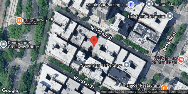Aerial map of 614 WEST 152 STREET, Manhattan
