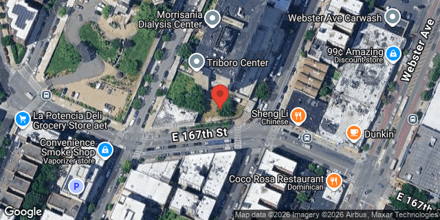 Aerial map of 373 EAST 167 STREET, Bronx