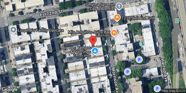 Aerial map of 1255 MORRISON AVENUE, Bronx