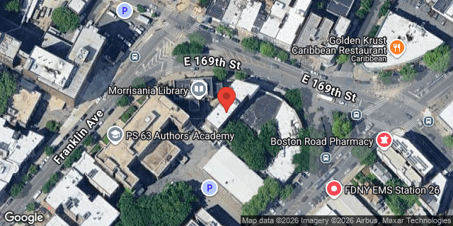 Aerial map of 622 EAST 169 STREET, Bronx