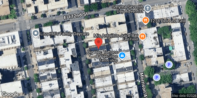 Aerial map of 1260 STRATFORD AVENUE, Bronx