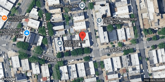 Aerial map of 1517 EAST 172 STREET, Bronx