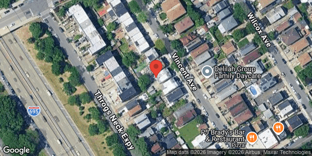 Aerial map of 837 VINCENT AVENUE, Bronx