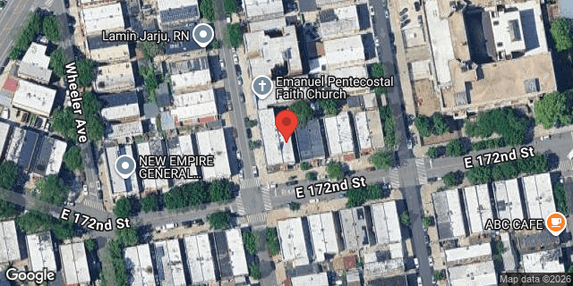 Aerial map of 1523 EAST 172 STREET, Bronx