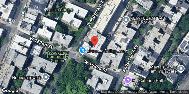 Aerial map of 950 WOODYCREST AVENUE, Bronx