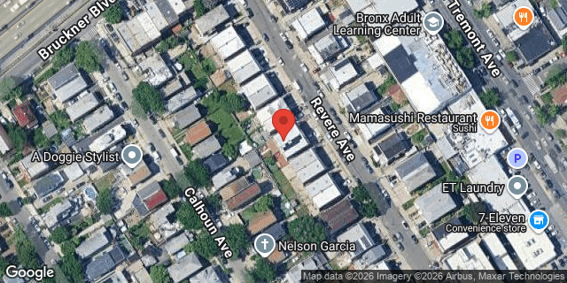 Aerial map of 1039 REVERE AVENUE, Bronx