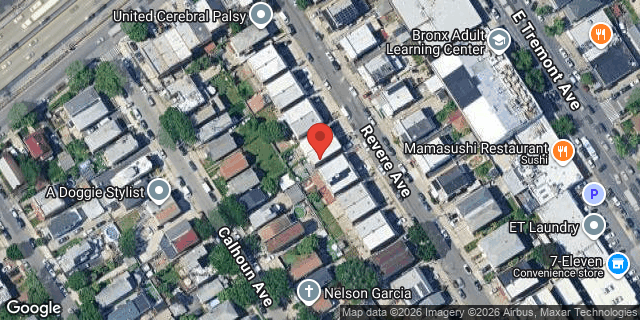 Aerial map of 1043 REVERE AVENUE, Bronx