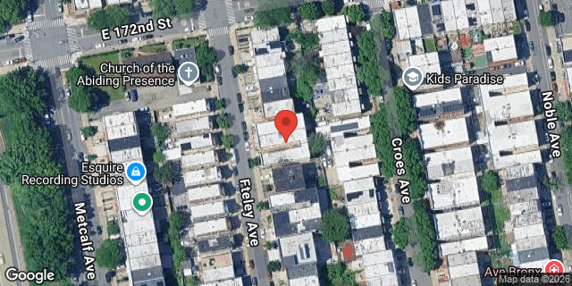 Aerial map of 1268 FTELEY AVENUE, Bronx