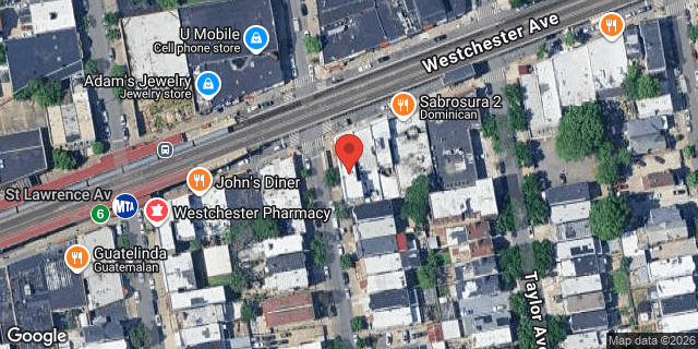 Aerial map of 1800 WESTCHESTER AVENUE, Bronx