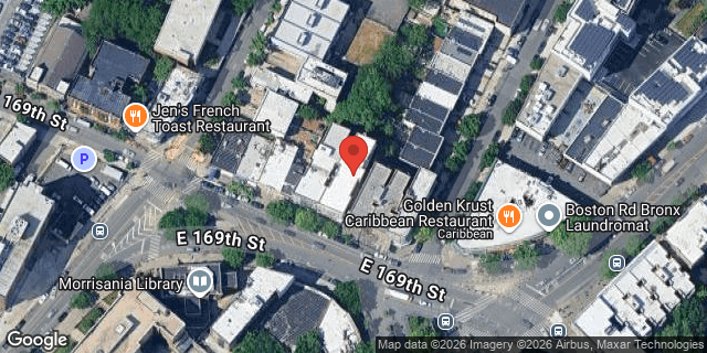 Aerial map of 639 EAST 169 STREET, Bronx