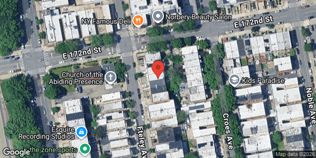 Aerial map of 1278 FTELEY AVENUE, Bronx