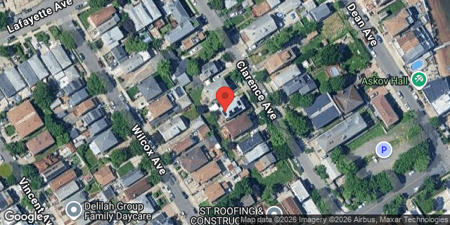 Aerial map of 829 CLARENCE AVENUE, Bronx