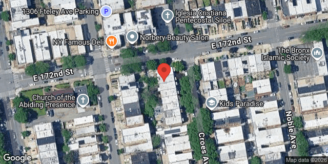 Aerial map of 1283 CROES AVENUE, Bronx
