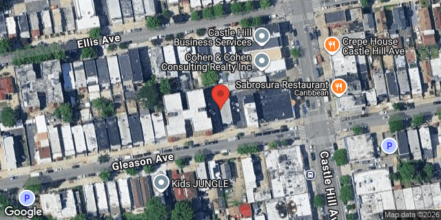 Aerial map of 2163 GLEASON AVENUE, Bronx