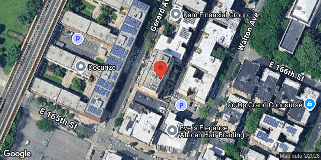 Aerial map of 1068 GERARD AVENUE, Bronx