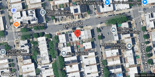 Aerial map of 1710 EAST 172 STREET, Bronx