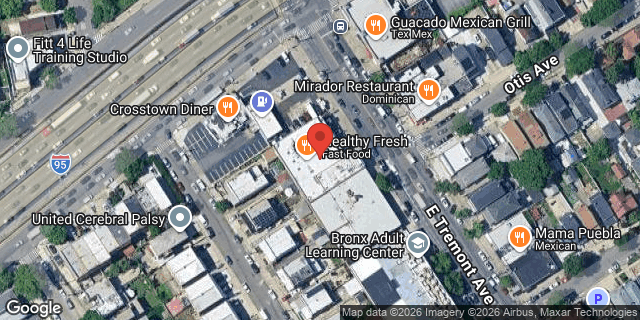 Aerial map of 3432 EAST TREMONT AVENUE, Bronx