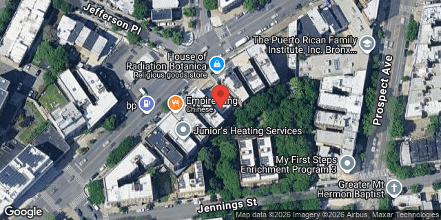 Aerial map of 1380 BOSTON ROAD, Bronx
