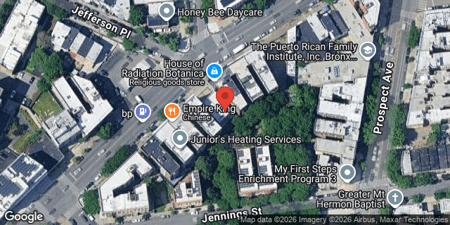 Aerial map of 1382 BOSTON ROAD, Bronx