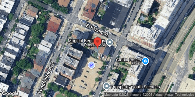 Aerial map of 1012 EAST 172 STREET, Bronx