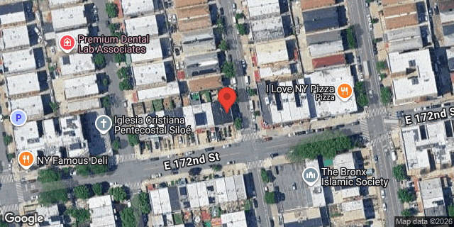 Aerial map of 1719 EAST 172 STREET, Bronx